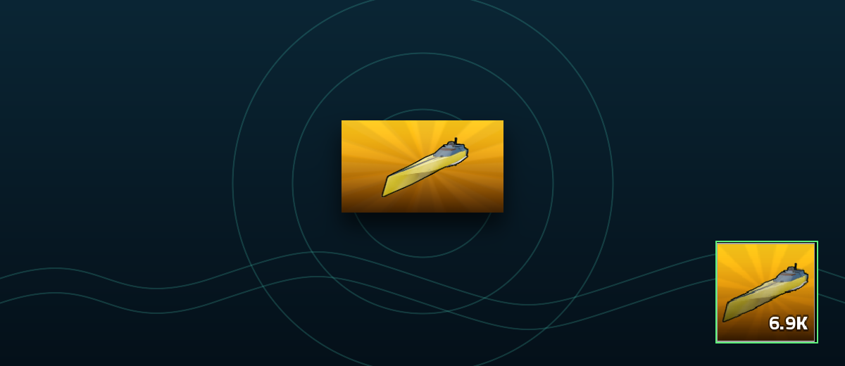 Golden Interceptor Military Tycoon Fast attack boat guide artwork and item card