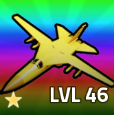 Military Tycoon aircraft with one star and LVL 46