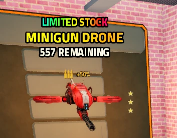 Minigun Drone Military Tycoon Limited Stock