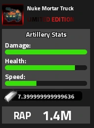 Nuke Mortar Truck Military Tycoon