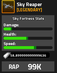 Sky Reaper Military Tycoon Legendary Sky Fortress card