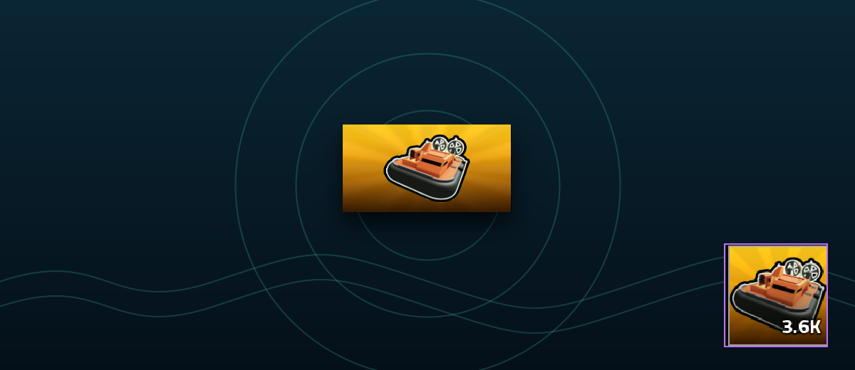 Super Hovercraft Military Tycoon Hovercraft guide artwork and item card